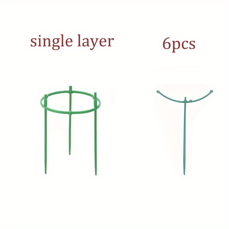 Plant Climbing Vine Support Frame Set with Rings, Rods - 6/12/18pcs