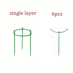 Plant Climbing Vine Support Frame Set with Rings, Rods - 6/12/18pcs