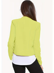 Open Front Blazer Long Sleeve Crop Blazer for Women
