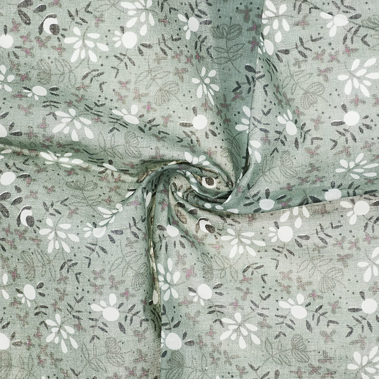 7pcs 24 89 24 Gray Fabric Square Printing Process Quilted Fabric