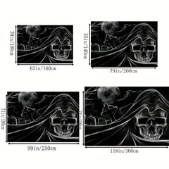 Halloween Skull Area Rug Anti Slip Washable Crown Home Bedroom