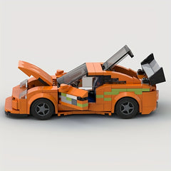 371pcs Orange Racing Car Classic MOC Speed Supercar Building Block Set