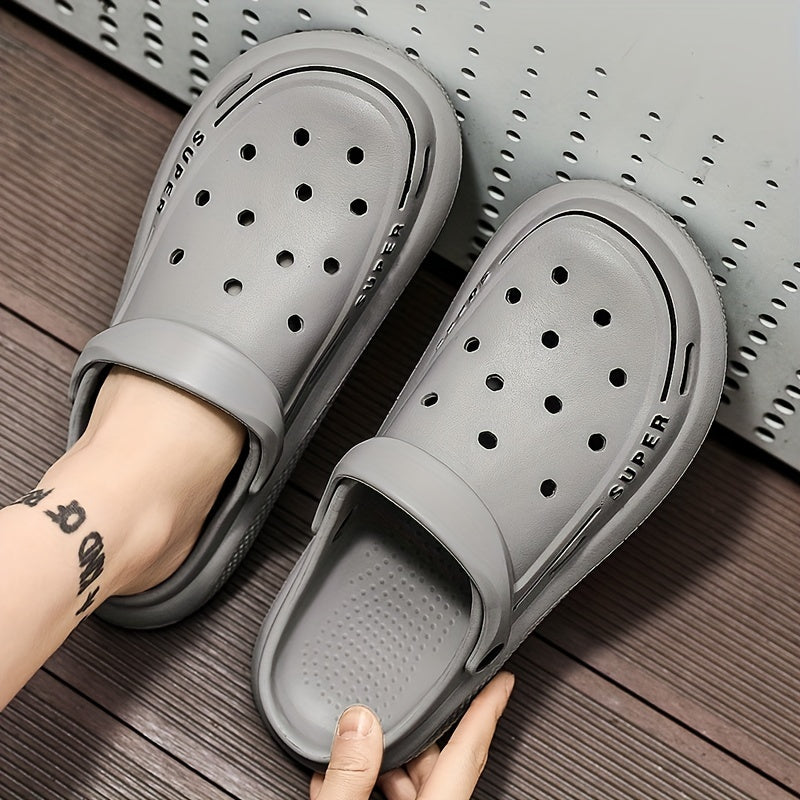 Men's Platform Clogs Hollow Out Garden Sandals