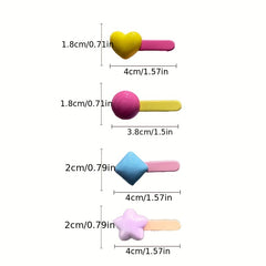 7pcs Heart Square Star Hairpin Girls Hair Accessories