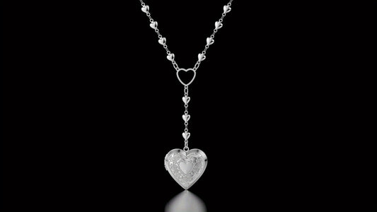Heart Locket Necklace for Girls Stainless Steel
