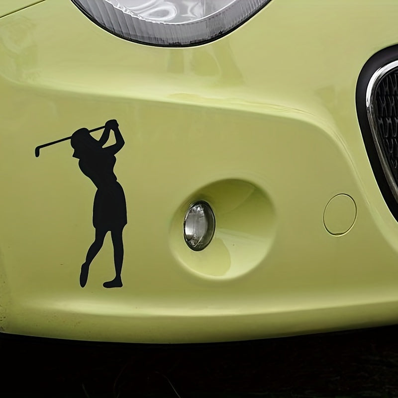 Women Golf Silhouette Car Sticker Waterproof Window Car Decals