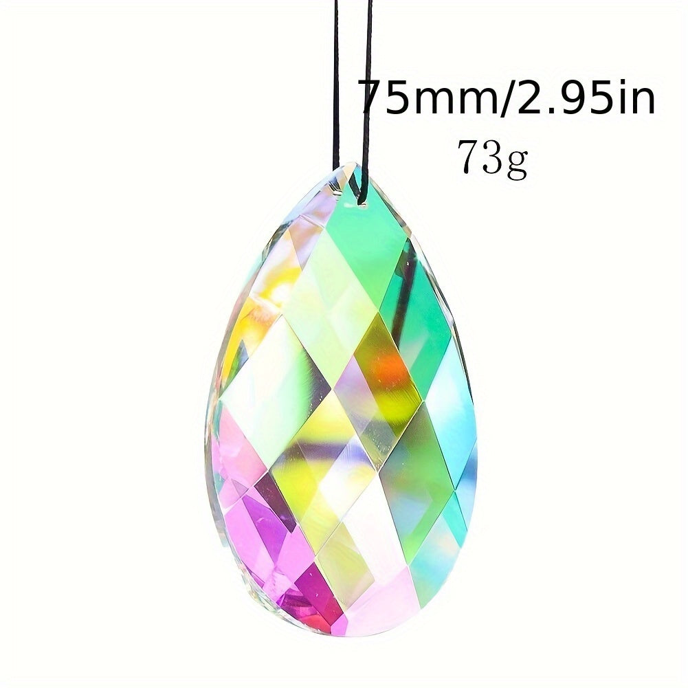 76MM AB Grid Crystal Suncatcher Pendant