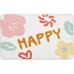 1pc Cartoon Floor Mat Toilet Water Absorbent Non-slip Bathroom Mat