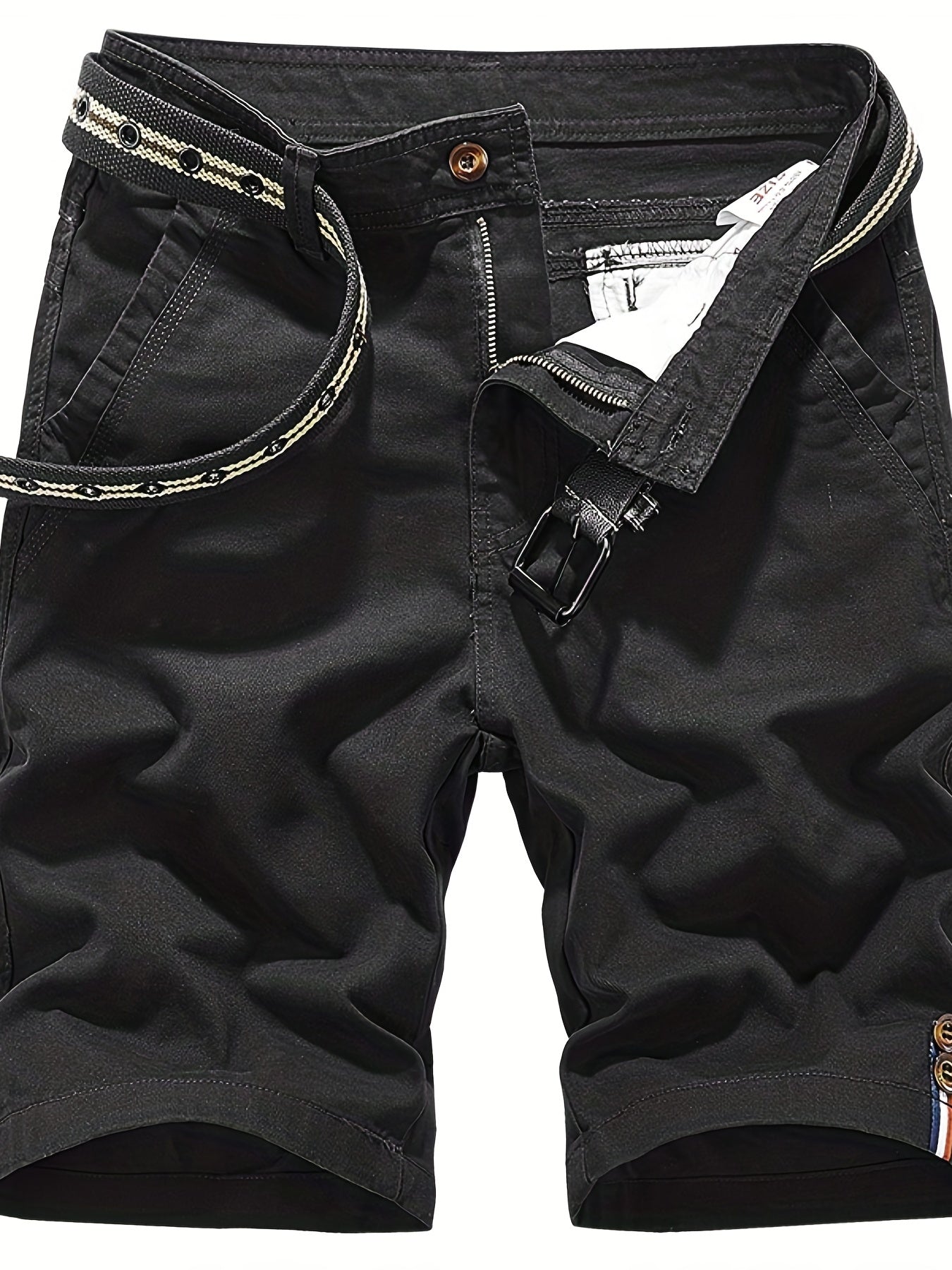 Men's Casual Cotton Cargo Shorts for Summer Outdoor
