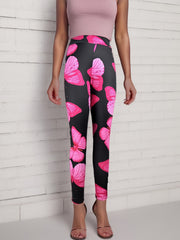 Butterfly Print Yoga Workout Leggings for Women