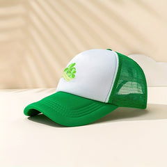 Lucky Clover Baseball Cap Green Mesh Trucker Hat