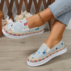 Women's Heighten Flat Skate Shoes Ripped Low Top Sneakers