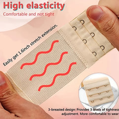 3 Pcs Hook Bra Extenders Adjustable Bra Band Women's Lingerie Accessories