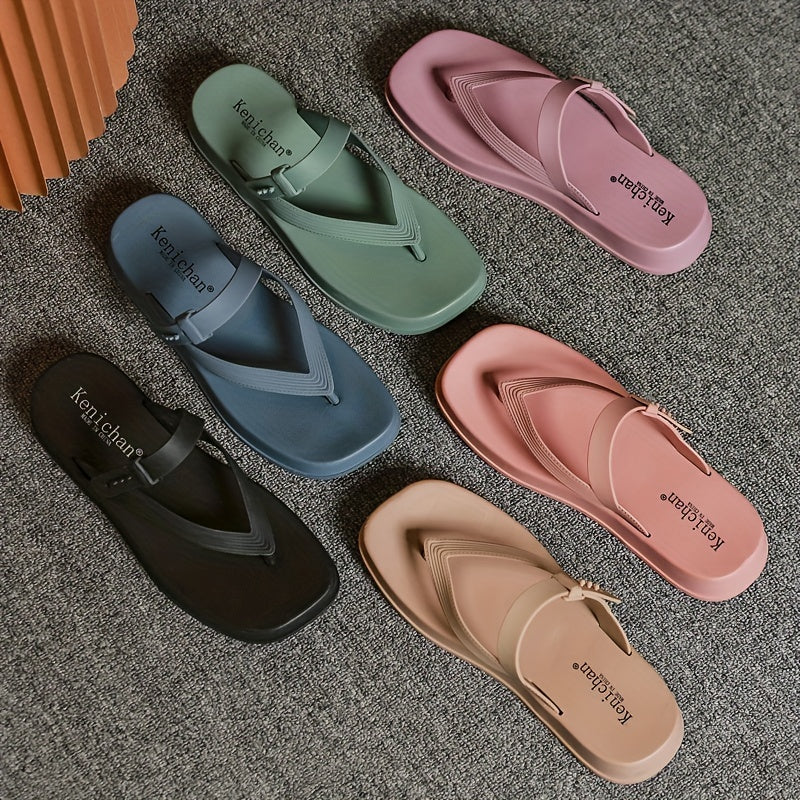 Women's Platform Flip Flops Open Toe Casual Slippers