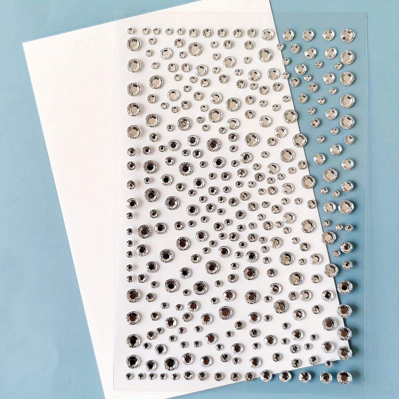 1pc Round Dot Rhinestone Stickers Transparent Crystal Gemstone Self Adhesive
