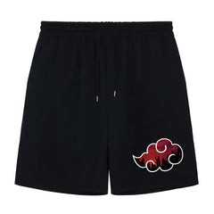 Cloud Pattern Active Shorts Men's Casual Stretch Waist Drawstring Shorts