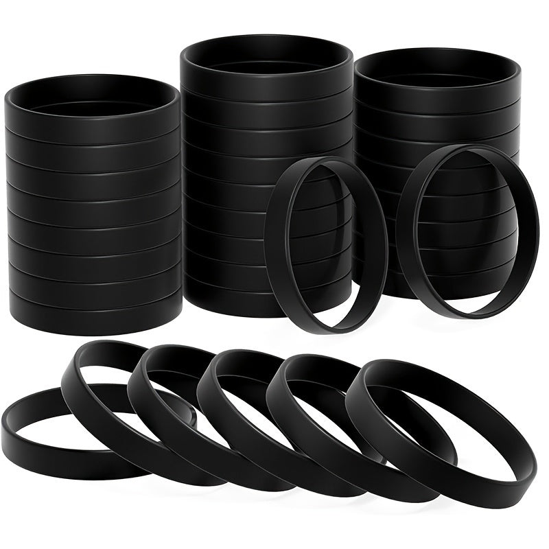 30pcs Silicone Bracelets Sports Rubber Wristband Party Decorations Favors