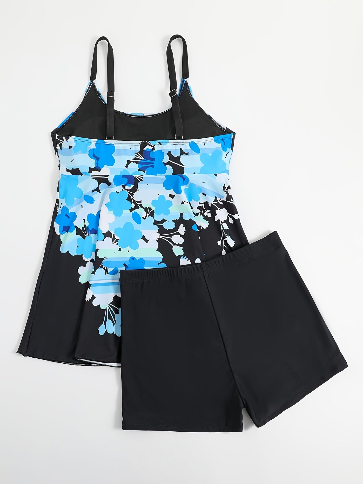 Floral Tank Top & Shorts Swimsuit Set