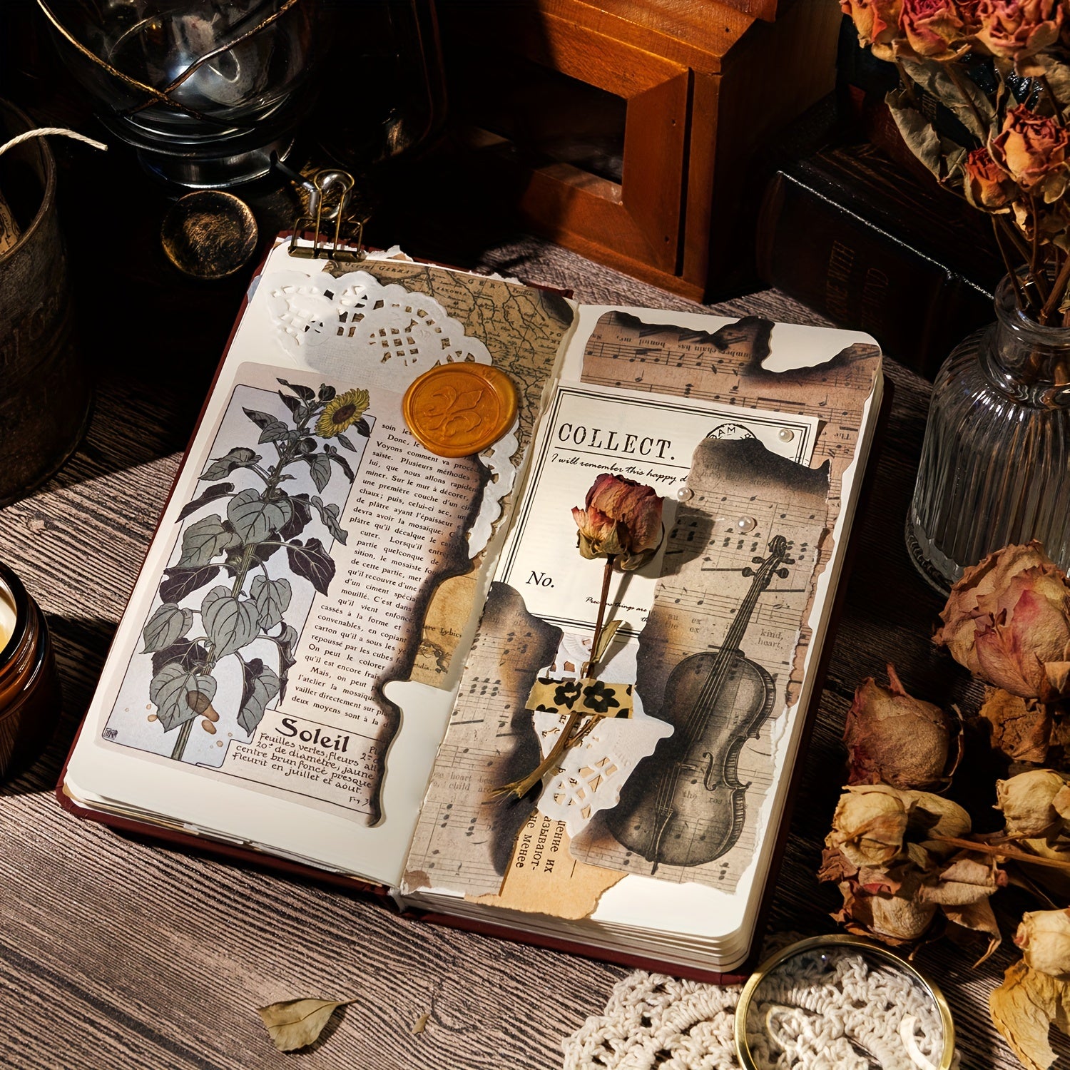 20pcs Vintage DIY Decoupage Paper for Crafts and Journals