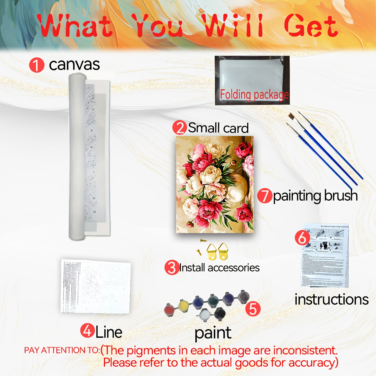 DIY Paint by Numbers Kit Peonies in Vase Floral Art