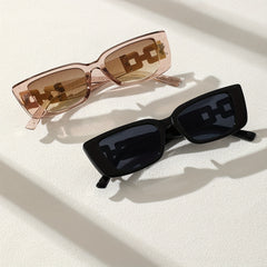 2pcs Men's Small Frame Sunglasses Metal Splicing UV Protection