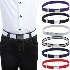Stretch Belt for Jeans Pants Elastic Adjustable Buckle Belt