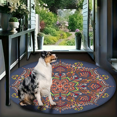 1pc Round Non Slip Yoga Exercise Mat For Pilates
