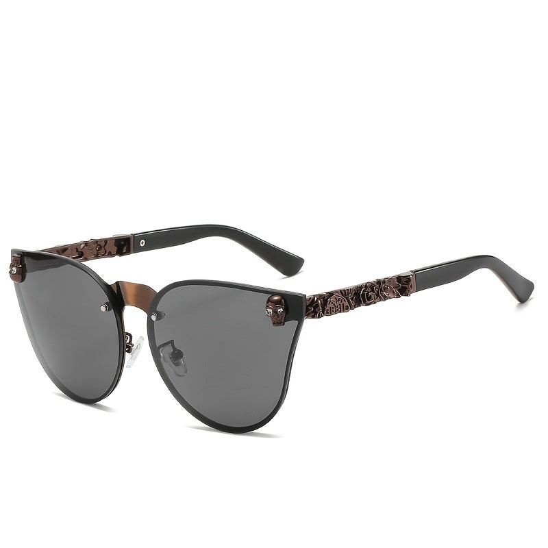 Gothic Frog Mirror Skull Sunglasses for Men