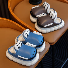 Boys Cartoon Slip On Fleece House Shoes