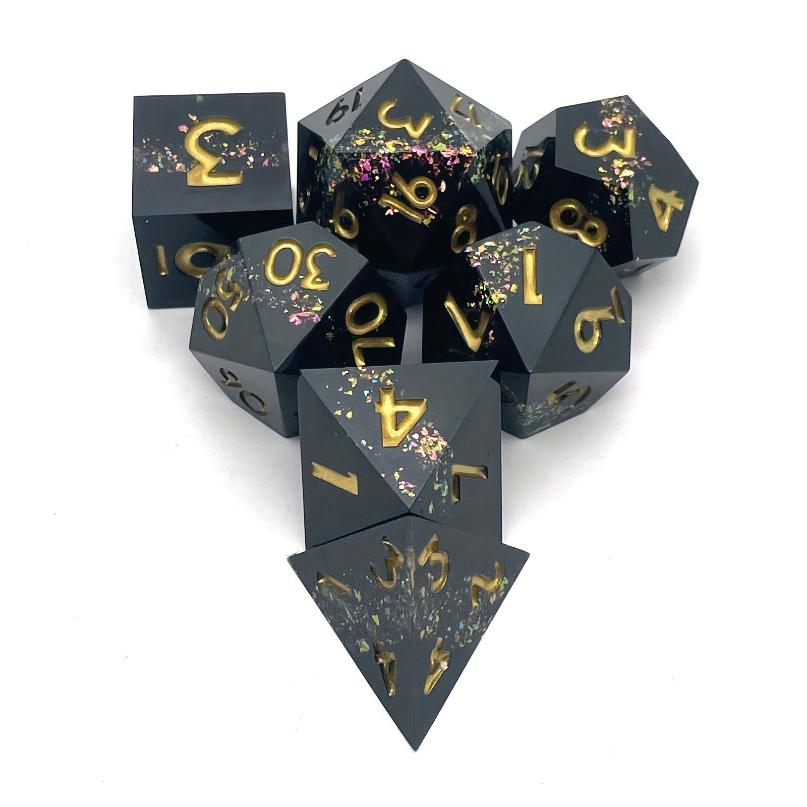7pcs Digital Colorful Dice Game Accessories