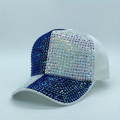 Sparkly Rhinestone Baseball Cap for Women