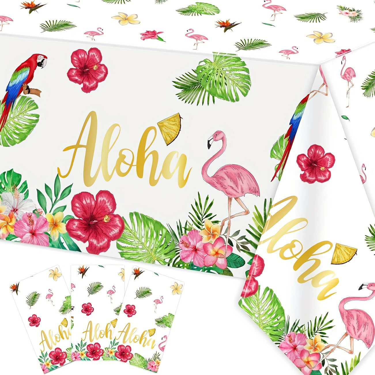 Tropical Flamingo Party Supplies Set for Birthdays & Celebrations