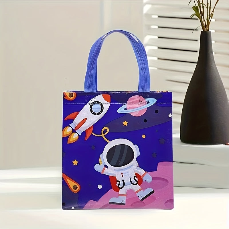 4pcs Reusable Non-woven Gift Bag Set - Astronauts Theme