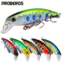 PROBEROS Sinking Minnow Lure 0.16oz 3D Eyes Fishing Tackle