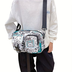 Kids Bear Print Zipper Messenger Bag Coin Purse Wallet Crossbody Bag