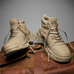 Men's Thermal Comfortable Boots Letter Patch Decor