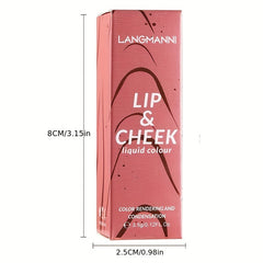 Matte Lip Glaze Lipstick Lip Cheek Blush Dual use Velvet Texture Blush