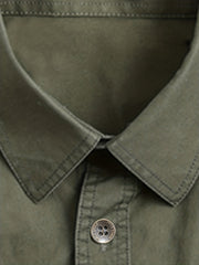 Men's Long Sleeve Military Style Cargo Tactical Work Shirt