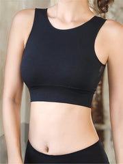 Mesh Racerback Crop Sport Top Gym Yoga Bra