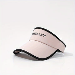 Women's Cotton Solid Visor Hat Summer UV Protection Lightweight Ponytail Cap