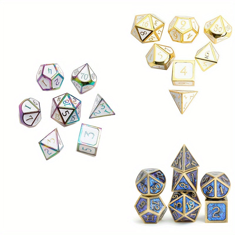 7pcs Metal Polyhedral Dice Set for Board Game