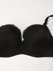 High Stretch Push Up Bra with Lace Trim