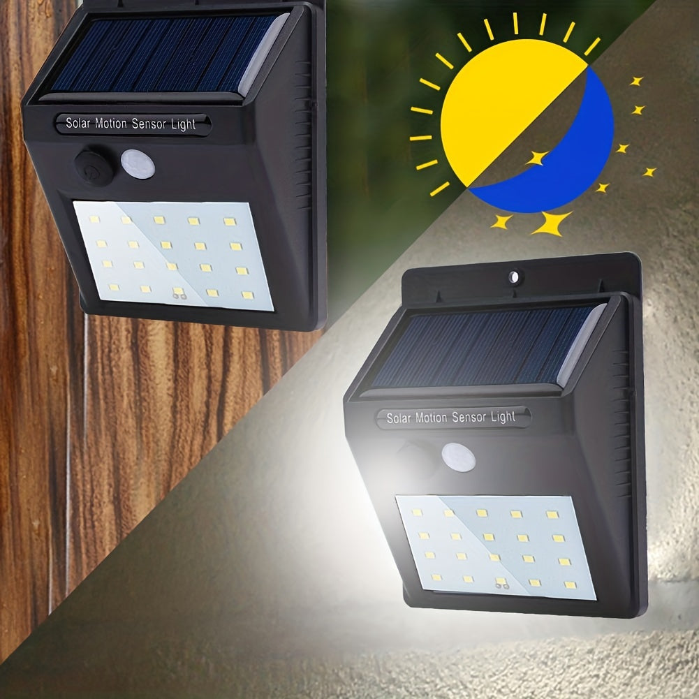 4pcs Solar Sports Induction Wall Lamp Outdoor Waterproof for Yard Balcony Fence