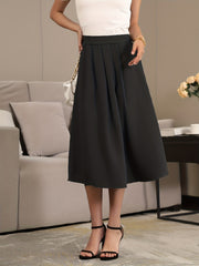 High Waist A-Line Skirt for Women