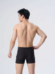 Solid Men's Boxer Sports Swimming Trunks Beach Shorts Summer Board Shorts