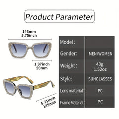 Y2K Cat Eye Sunglasses Rhinestone UV400 Summer Beach Decorative Glasses