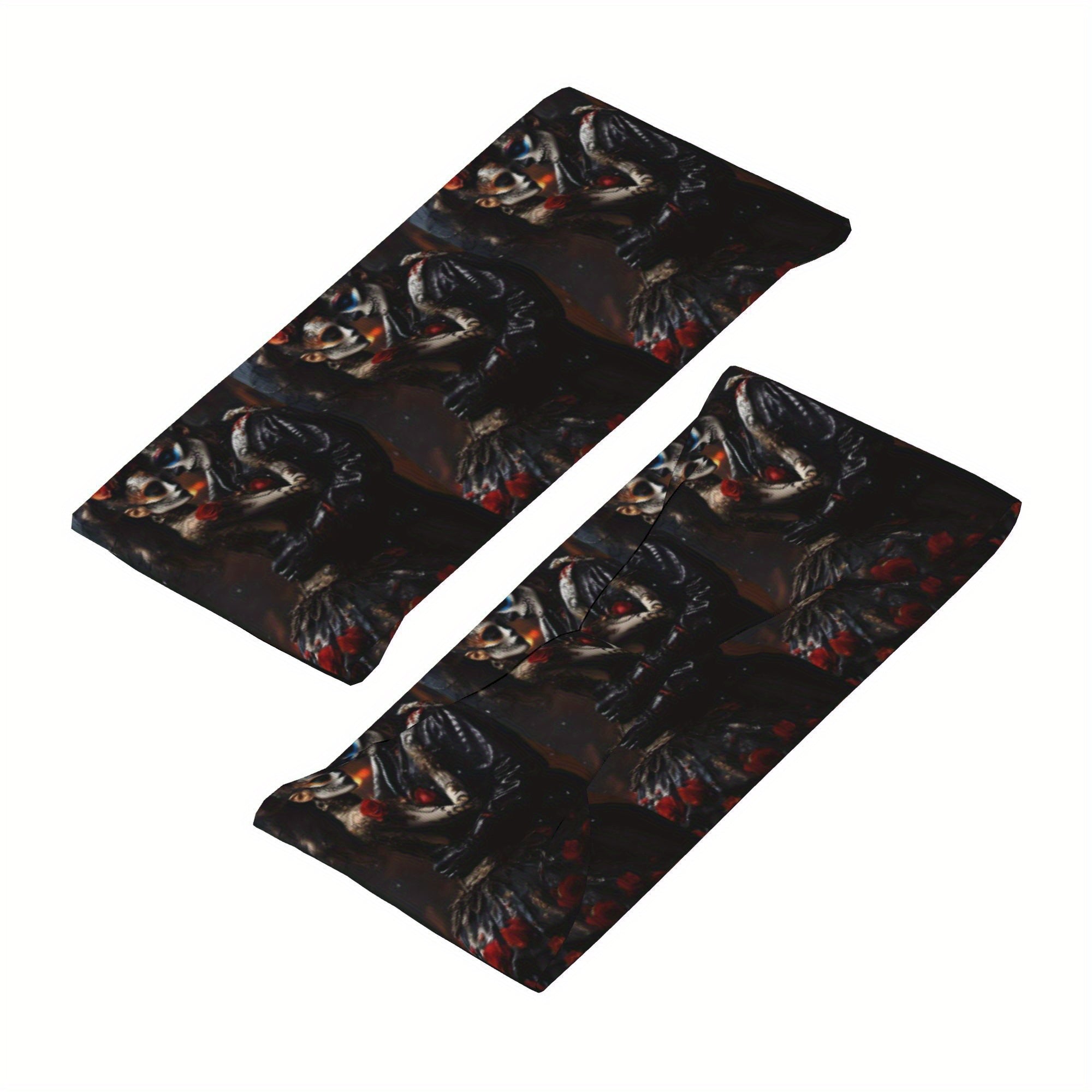 Skull & Floral Sports Headband Sweat Wicking Stretchy Polyester Yoga Gym