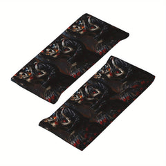 Skull & Floral Sports Headband Sweat Wicking Stretchy Polyester Yoga Gym