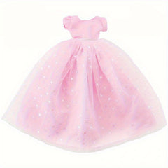 YADIYADI Princess Doll Wedding Party Dress Pink Tulle Flared Skirt