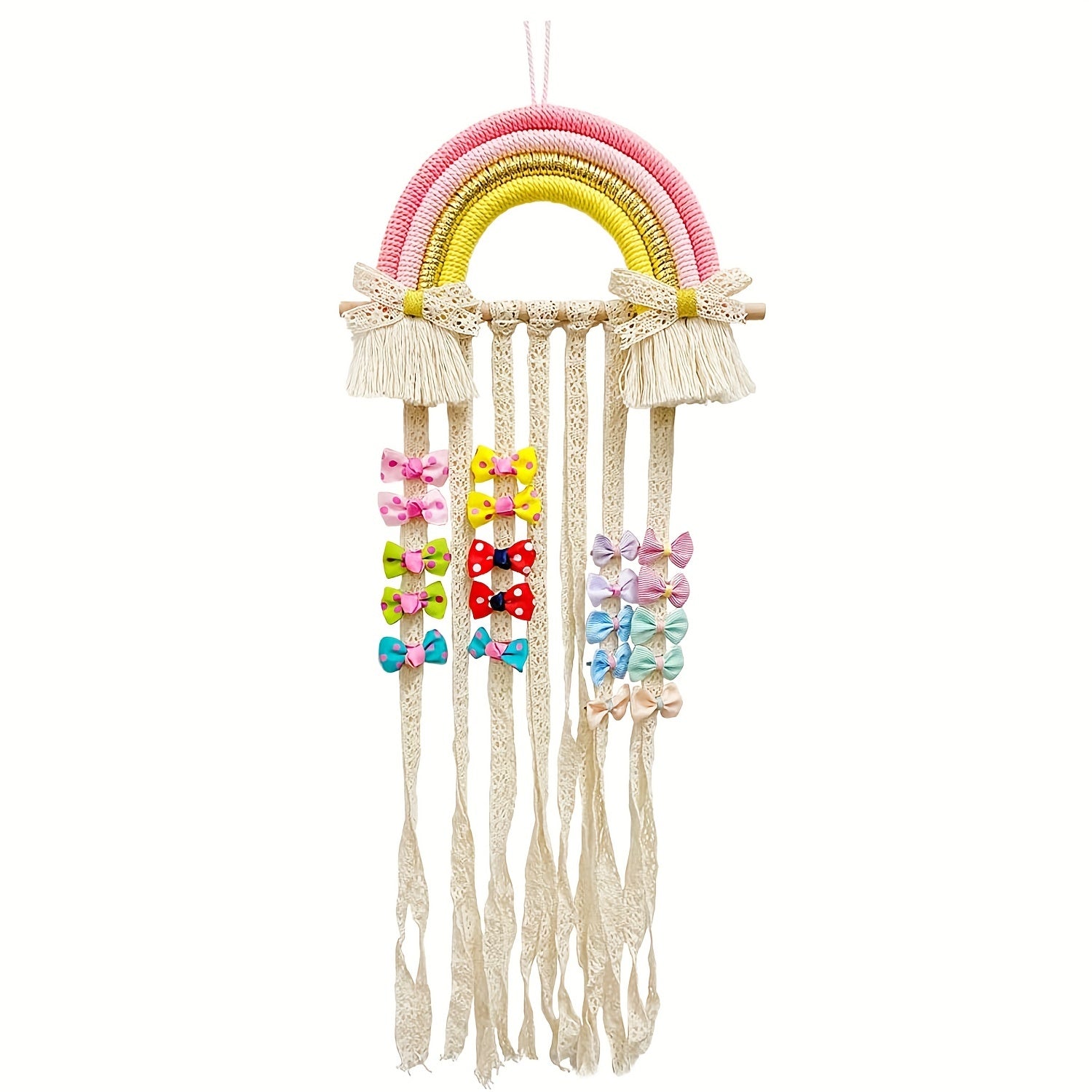 Adorable Bow Hair Clip Storage Box for Girls' Room Decor